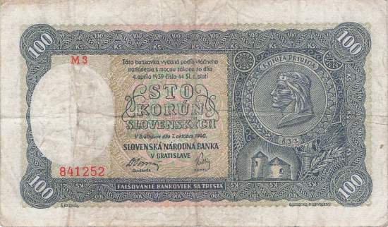 100 Korun 1940 p.10a